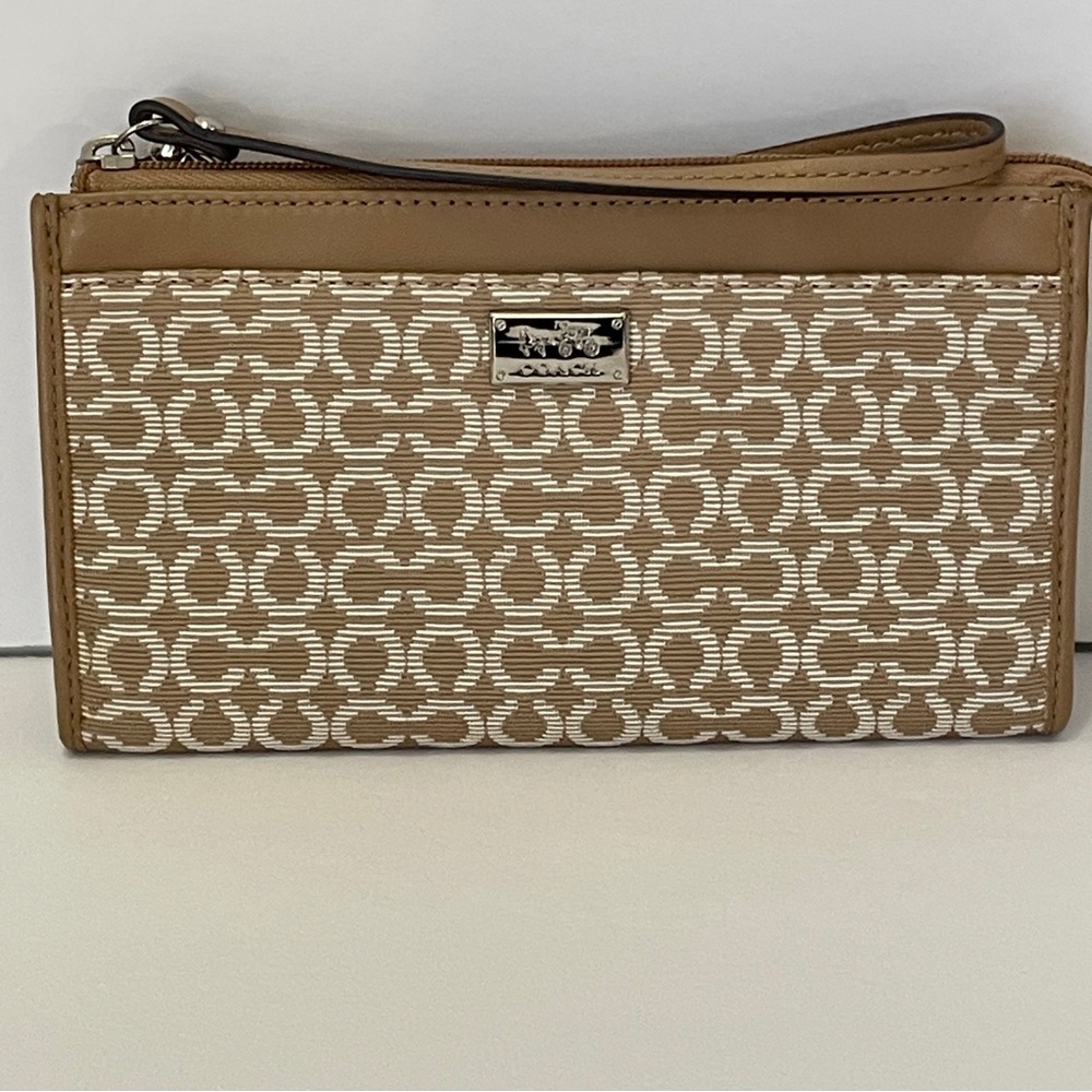 Coach Madison Op Art Clutch with Wrist Strap